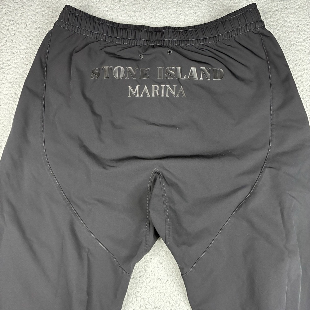Stone Island Marina Pants Men's 31 Black Tapered Stretch Cargo Joggers Italy - Picture 16 of 16
